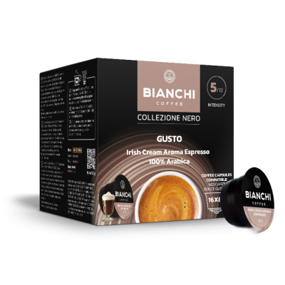 Bianchi Collezione Nero Gusto Irish Cream Aroma coffee capsules 16 (Dolce Gusto® comp.)