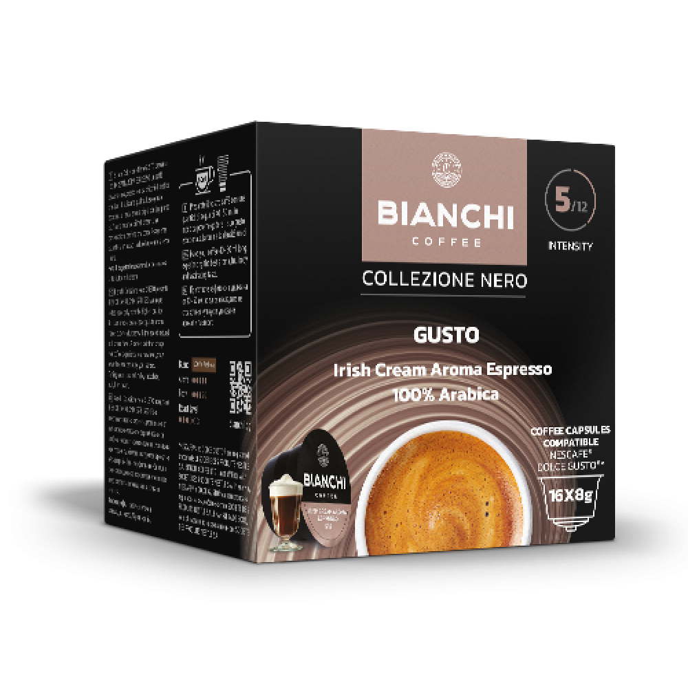 Bianchi Collezione Nero Gusto Irish Cream Aroma coffee capsules 16 (Dolce Gusto® comp.)