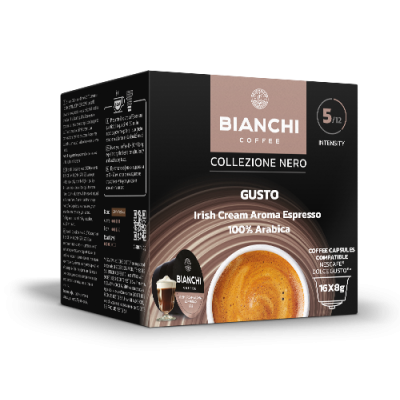 Bianchi Collezione Nero Gusto Irish Cream Aroma coffee capsules 16 (Dolce Gusto® comp.)