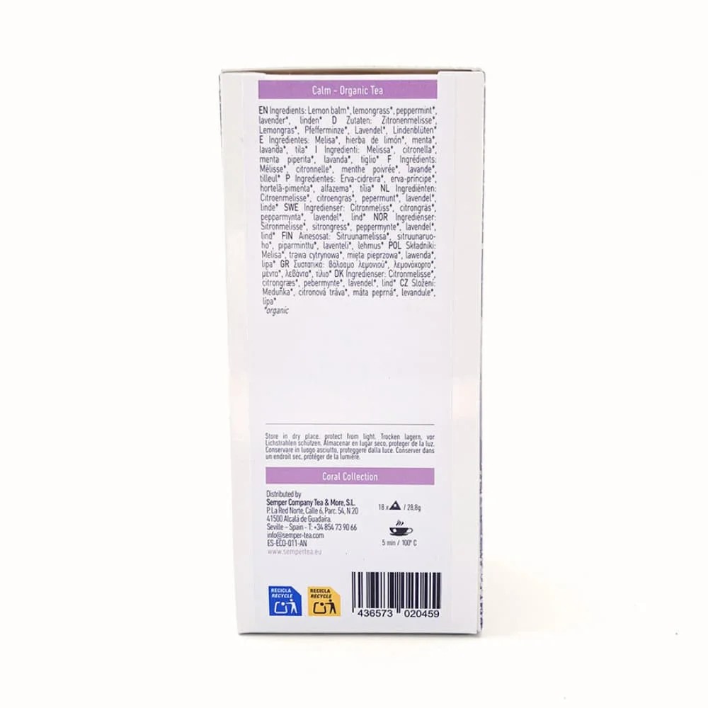 Органичен чай CALM - Semper tea 18 бр.
