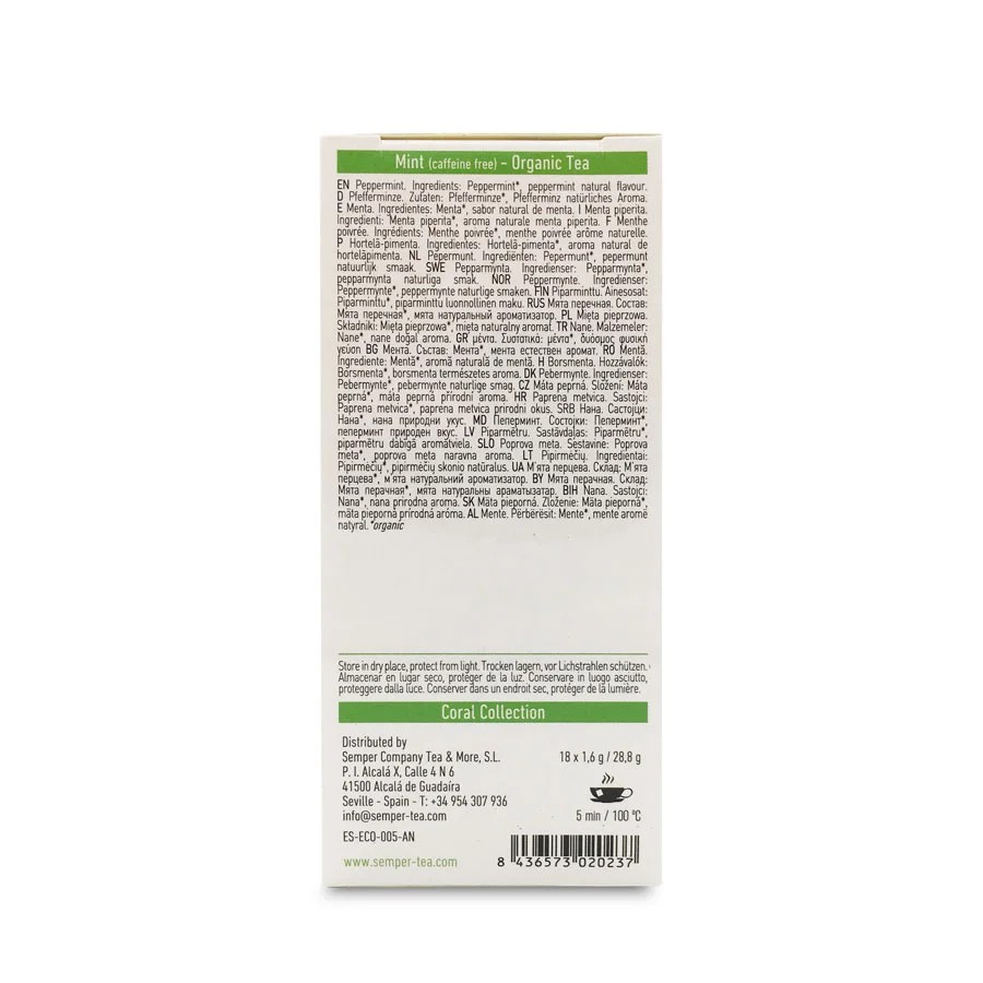 Organic herbal tea MINT Semper Tea 18 pcs.